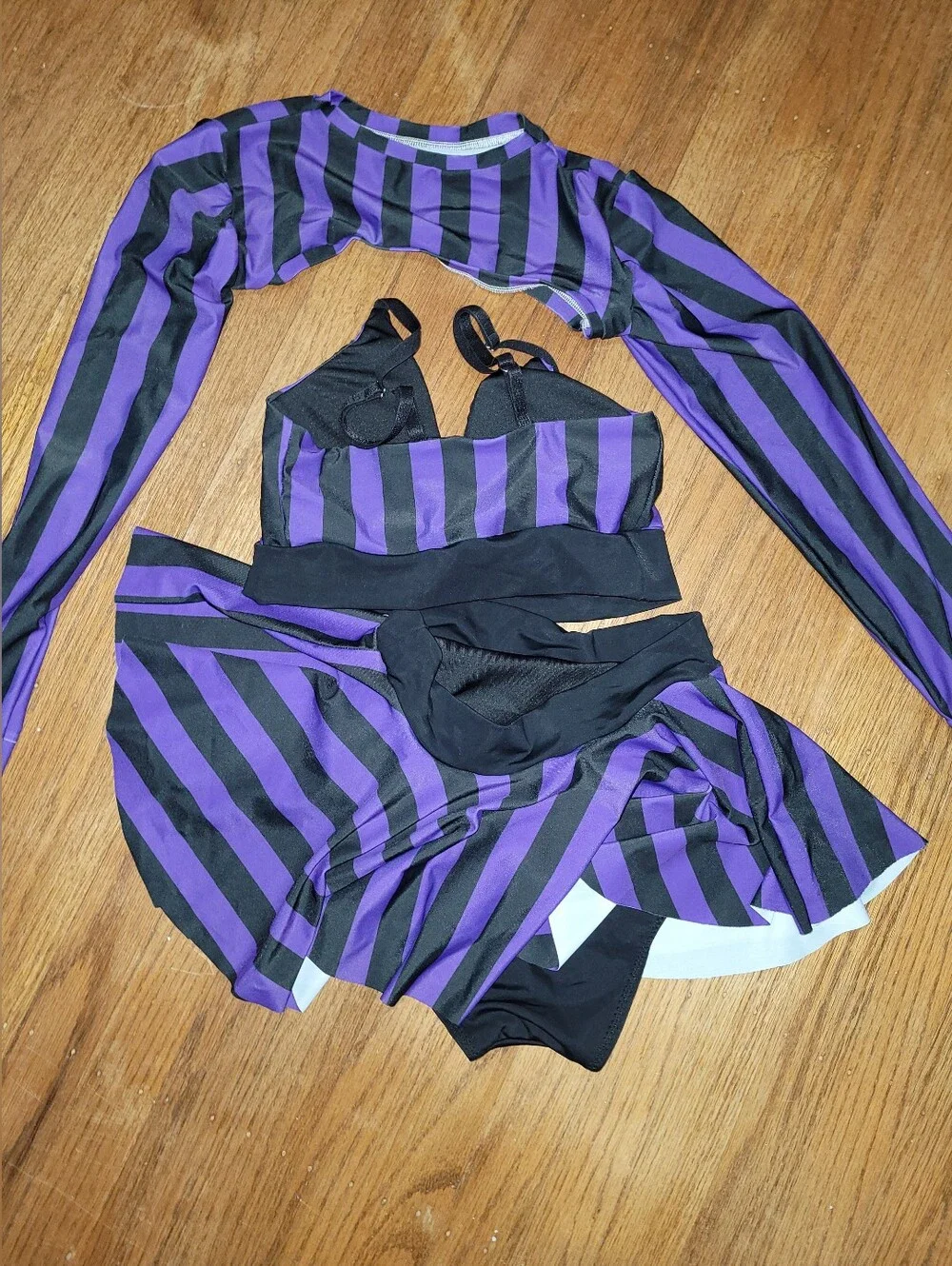Perfectly Peachy - Pole Dance Halloween - Nevermore Set - Size Small